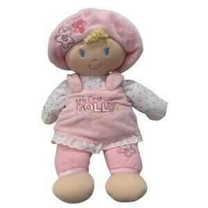 Baby Gund My First Dolly Plush 12" Pink Soft Baby Toy Embroidered Details Gift